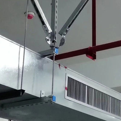 Fireproof Galvanized Steel Pipe Cable Bracing Anti Seismic Support For Earthquake