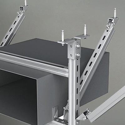 2 Inch Bolted Cable Tray Seismic Bracing Supports For Light Fixtures Custom