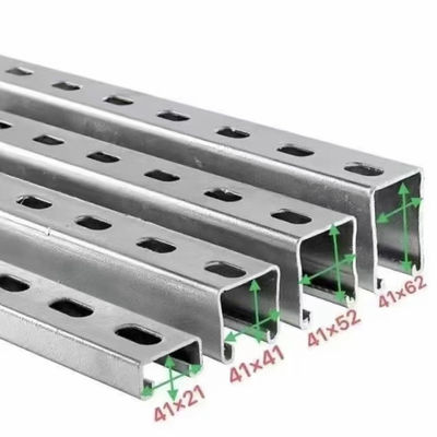 Punching C Shaped Carbon Steel Solid Strut Channel 14 Gauge For Framing