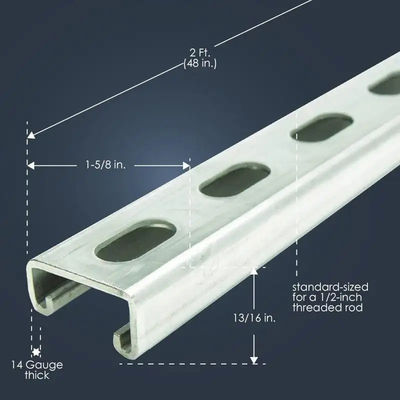 Q195 Q235 Q345 Steel Galvanized Iron Channel Strut Preforated 4 Inch C Channel