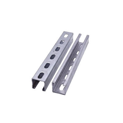 Slotted Solid Strut Channel Pre Galvanized Unistrut Steel For Support System