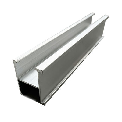 Black Anodised PV Solar Roof Rails Aluminium Mounting Rails For Solar Panels