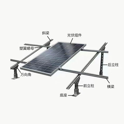 Low Profile PV Panel Solar Roof Brackets Tilt Mount For Motorhome Flat Roof